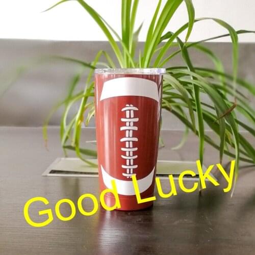 30pcs/lot Free Shipping New Arrival Basketball Baseball Lidded Stainless Steel 20 OZ Sports Tumbler