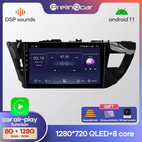 4G Lte Android 10.0 Car multimedia navigation system GPS player For Toyota Levin 2013-2018 years IPS screen Radio stereo