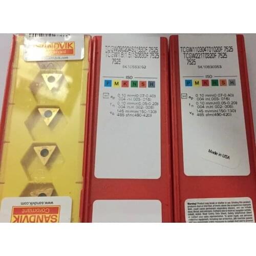 5PCS CARBIDE INSERT TCGW110304T01020F 7525