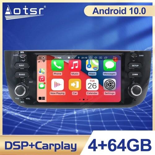 Android10 PX5/PX6 Car GPS Navigation For Fiat Punto 2009 - 2015 /Linea 2012 - 2018 Octa- core Headunit Multimedia Player Carplay