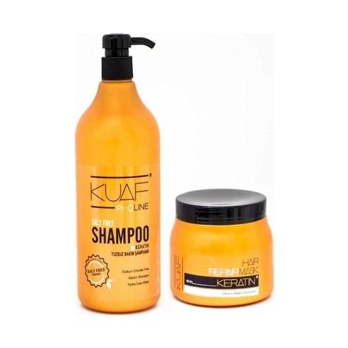 Kuaf Salt-Free Shampoo 1 L + Keratin Hair Mask 500 ml
