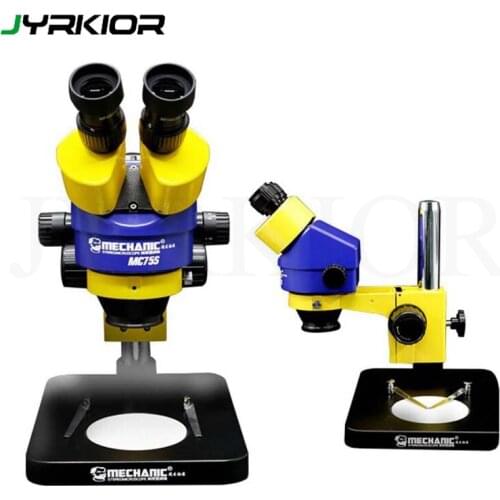 7-45X Binocular Stereo Microscope With Big Base Extension Holder LED Light Stereo Zoom Microscope For Phone MainBoard Repair