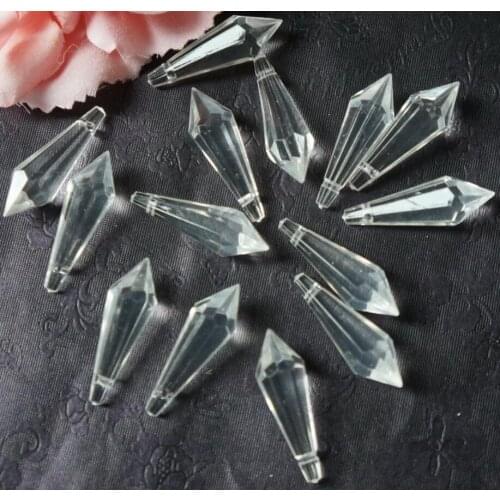 Fashion clear acrylic tear-drop beads DIY loose plastic beads with top hole good jewelry accessory 50pieces 10x31mm y1049