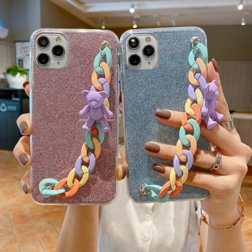 Chain Strap Case for Samsung Galaxy S10 Lite 5G S20 Plus S10E Ultra Holder Case Samsung S8 S9 Plus S6 S7 Edge S3 S4 S5 Cover
