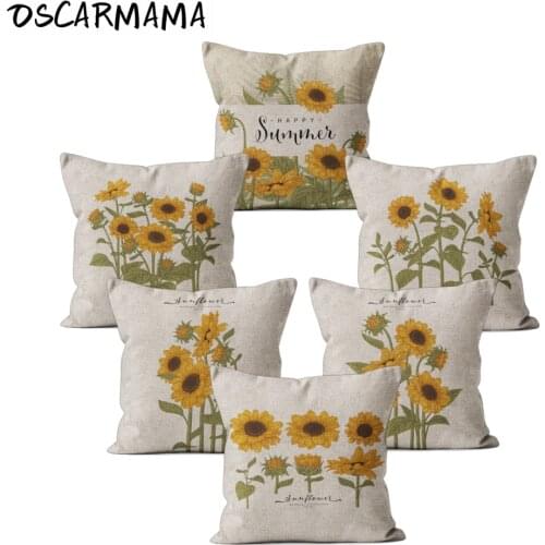 Mothers Day Flower Sunflower Macrame Sofa Spring Summer Cushion Cover 45*45 40x40 Pillowcases Kissen 50x50 Farmhouse Home Decor