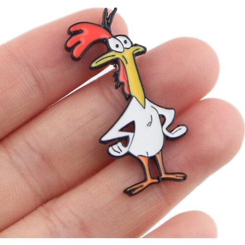 DZ1451 Anime Funny Chicken Enamel Pins Brooches Women Men Backpack Bags Badge Fashion Lapel Jewelry Kids Friends Birthday Gifts