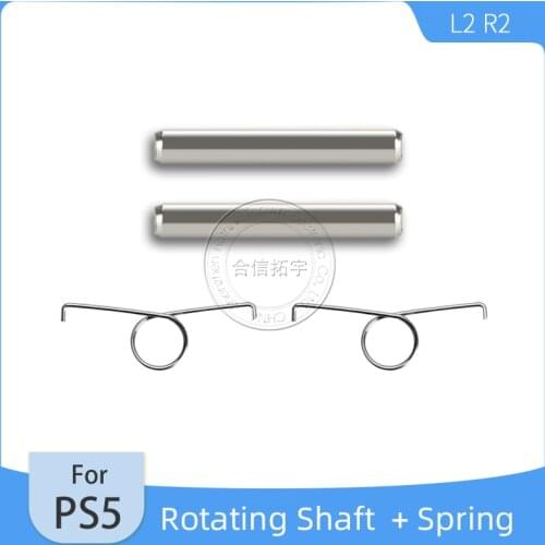 HOTHINK 1set Replacement L2 R2 Buttons Rotating Shaft with Springs and Tools for PS5 Controller Fixed Spiale for Dualsense