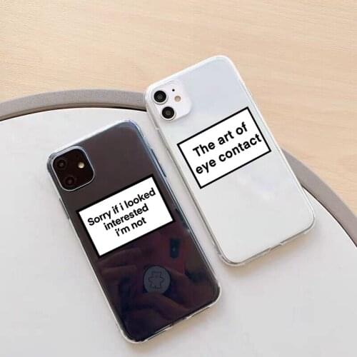 JAMULAR Funny Letter Sorry If Clear Phone Case For iPhone 11 Pro 7 X XS MAX XR SE 2020 8 6Plus Fashion Soft Silicone Back Covers