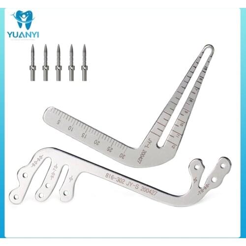 Dental Implant Guide Set Oral Planting Locator Positioning Guide Angle Ruler Drilling Positioning Ruler Tools Dentist