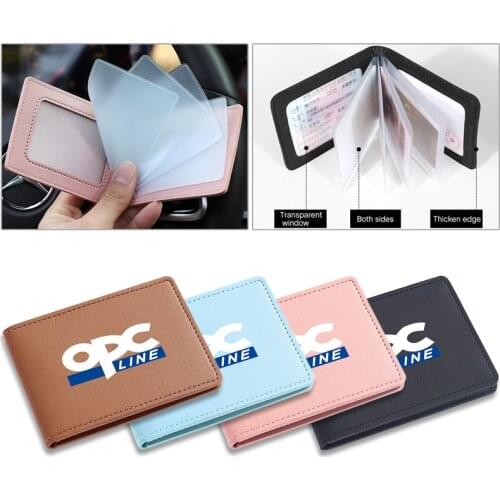 New Style Credit Card Holder Driving License Wallet RFID Bag for Opel OPC PU Leather Bank Card holder Case