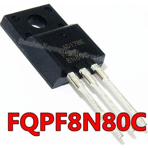 10PCS FQPF8N80C TO-220F 8N80C 8N80 TO-220 FQPF8N80 TO220 new MOS FET transistor