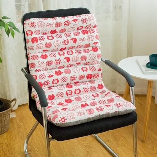Cotton Linen Office Seat Cushion Student Chair Pad All-season Universal Follow Pillow Thicken Soft Back Waist Pillow