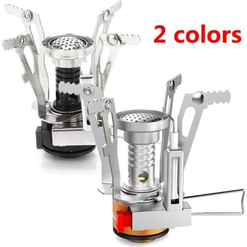 Portable mini gas stove head camping set equipment stove integrated electronic lighter head pocket stove head for picnic cooker