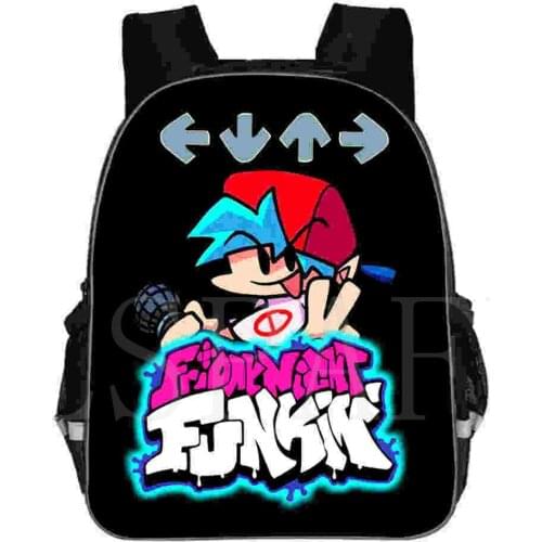 Friday Night Funkin Backpack 3D Printed Childrens SchoolBag Zipper Primary Backpack Anime 14-16inch School Bags