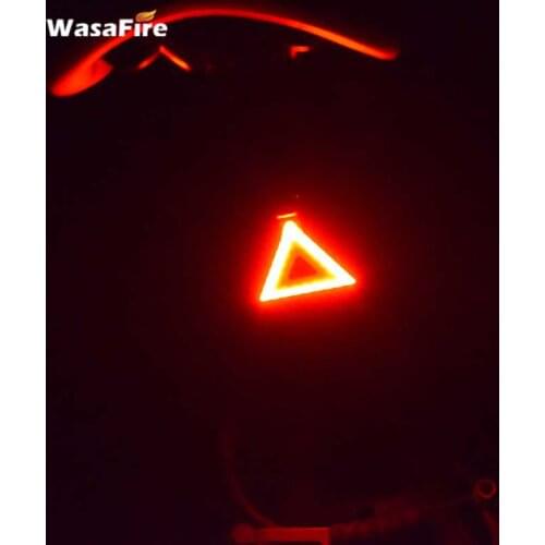 WasaFire Triangle Bicycle Tail Light COB LED Bike Rear Light 6 Modes USB Rechargeable Cycling Taillight Night Warning Lamp