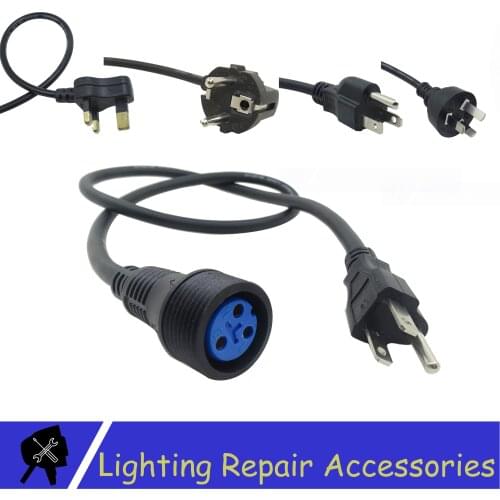 IP65 Waterproof Power Cord 3Pin 1m Waterproof Power Cable EU US AU UK Plug Power Cord For Waterproof Outdoor Stage Lights