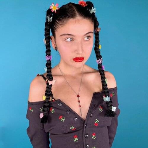 Black Embroidery Round Neck Temperament Shirt Spring New Style Casual Long Sleeve Single-breasted Cardigan Fashion Ladies Tops