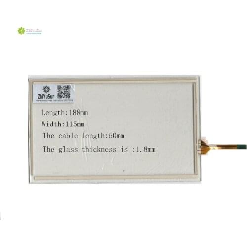ZhiYuSun A191109 188mm*115mm 8inch 4lines NEW touch screen panel 188*115 TOUCH glass sensor for DVD car this is compatible