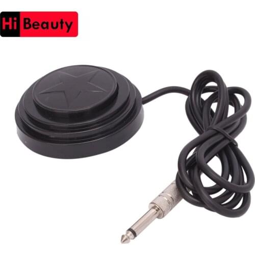 1PC Plastic Black Tattoo Foot Switch Pedal Anti Slip Five-pointed Star For Power Supply Tattoo Accessories Pedal Controller