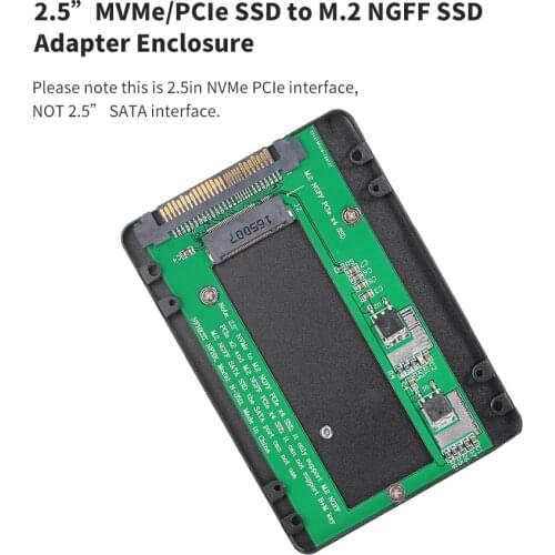 2.5in NVMe/PCI-E SSD to M.2 NGFF PCIe x4 SSD Adapter Enclosure PCI Express SSD Adapter Card