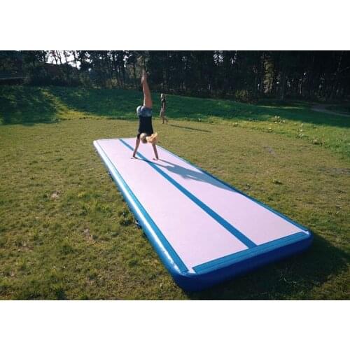 2021 Hot Sale Bouncing Track Customized Logo 3M/4M/5M Inflatable Airtrack Mat DWF Material Air Floor Tumbling Fitness Equipment