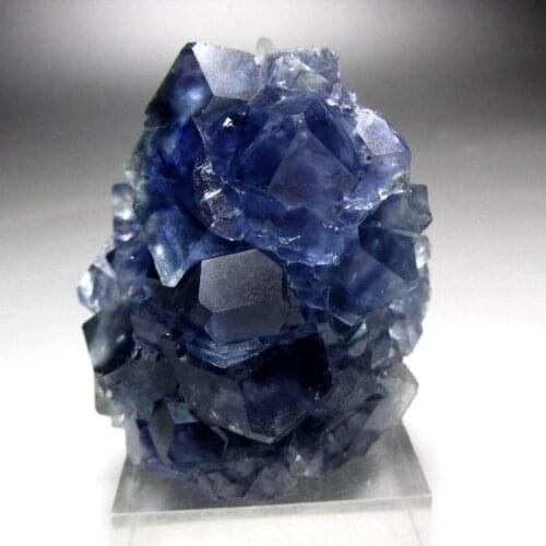 238g Vivid Blue Phantom Fluorite Cluster - crystals and stones healing Mineral specimen Home Decor feng shui decoration