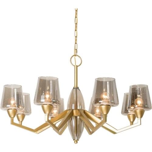 American chandelier living room simple glass lampshade dining room lamp creative home bedroom lamps