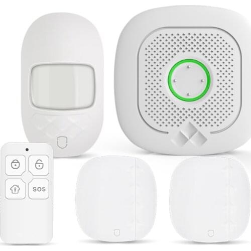 WiFi Wireless Security Burglar Alarm System PIR Motion Door Window Sensor Detector with Remote Control for Smart Home