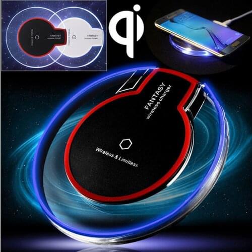 Qi Wireless Charger Crystal Round Charging Pad Docking Dock Station For IPhone X 8 Plus For Samsung Galaxy Note 8 S8 S7 S6 Edge