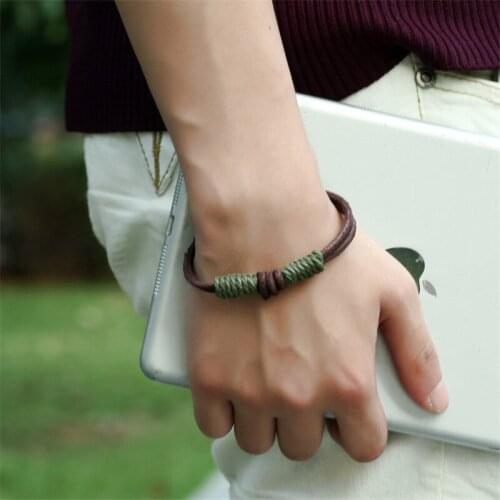 CIBOCIBO Punk Bracelet Men 2021 Luxury Vintage Leather Wristband Bracelet Men Braided Fashion Men Gifts Bohemia Pulsera Hombre