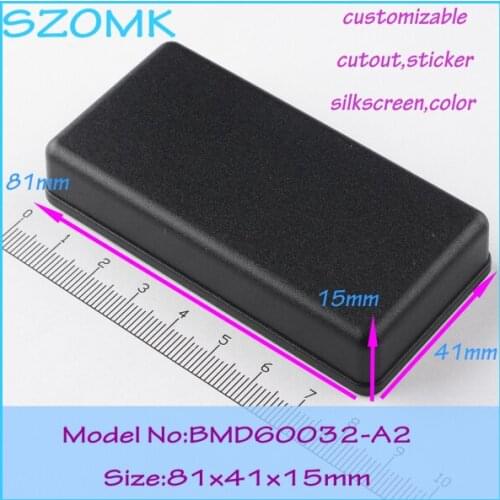 30 pcs /lot Black junction box abs plastic enclosures battery plastic box for electronic project electronic case 81x41x15 mm