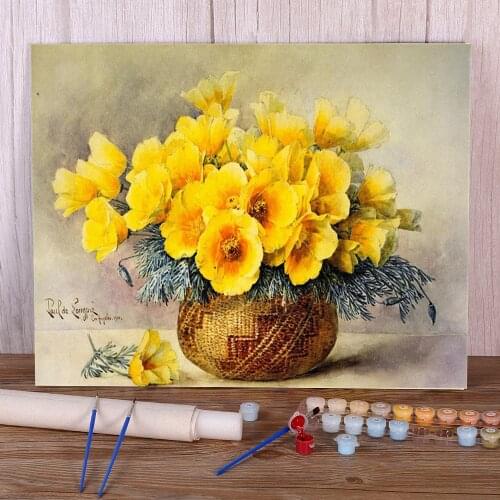 Flowers Paint By Numbers Set Oil Paints 50*70 Picture By Numbers Photo Decorative Paintings Kids Drawing