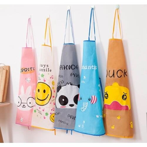 BBQ Aprons Rabbit Printing Apron Kids Adults Cartoon Cooking Baking Restaurant Apron Bib Kitchen Accessories Home Cleaning Tools