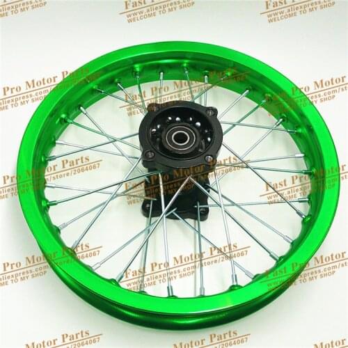 Green Rear 14inch Aluminum Alloy Disc Plate Wheel Rims 1.85x14" 90/100-14 inch for dirt bike pit bike KTM CRF Kayo BSE Apollo