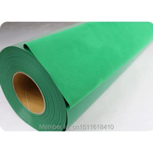 CDF-09 Green flocking transfer pu for shirts, heat transfer flock PU Vinyl for garment with free shipping size:50CMX100CM/LOT