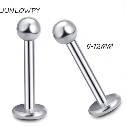 JUNLOWPY Tragus Lip Ring Monroe Ear Cartilage Earring Body Piercing Jewelry Wholesale 100pcs mix 6-12mm Labret lip Piercing