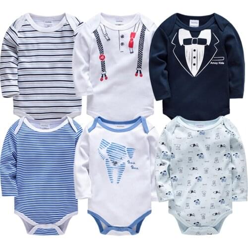 2021 Newborn Baby Boy Rompers Cotton Full Sleeve Onesie Body Bebe Clothes Cool Animal Girls Jumpsuit 0-12 months Autumn Overalls