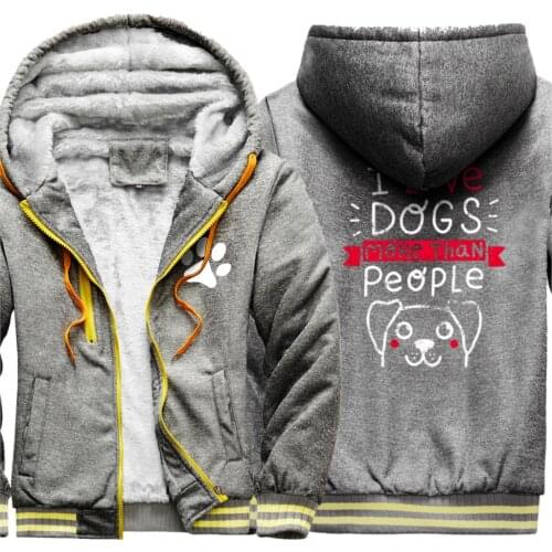 I Love Dogs People 2020 New Arrival Camouflage Mens Raglan Thicken Jackets Long Sleeve Fashion Tracksuits Zipper sudadera hombre