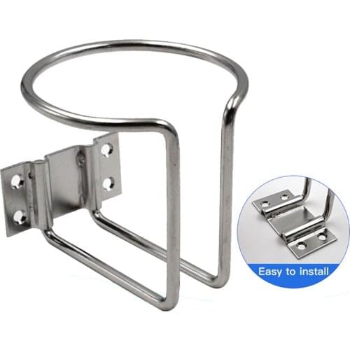 Stainless Steel Drink Bottle Cup Holder Boat Marine Yacht Truck Caravan Camper Van Ring Motorbike Cup Shelf Car Coasters