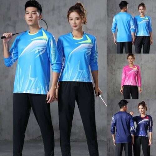 New 2020 Long-sleeved sports T-shirt men/womens,Quick-dry Breathable Tennis wear Shirts,Badminton Sportswear Pant 1863