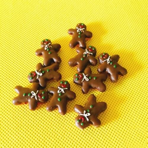 NEW~10 pcs gingersnap/dessert/cookie/miniatures food/cute/fairy garden gnome/moss terrarium decor/bonsai/figurine/doll house