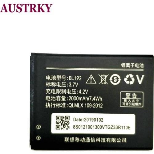 New BL192 Battery For Lenovo A328 A328T A526 A750 A529 A560 A680 A590 A300 A388T A505E Phone 2000mAh Battery