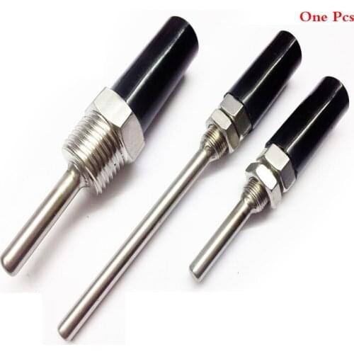 Stainless Steel M12*1 threaded temperature sensor casing shell Blind pipe Solar water heater waterproof temperature probe 5-50cm