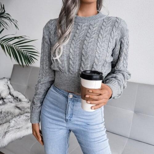 Autumn Winter Basic O-neck Slim Knitting sweater Bottoming Warm Sweaters 2021 Womens Pullovers Solid Minimalist Cheap Tops