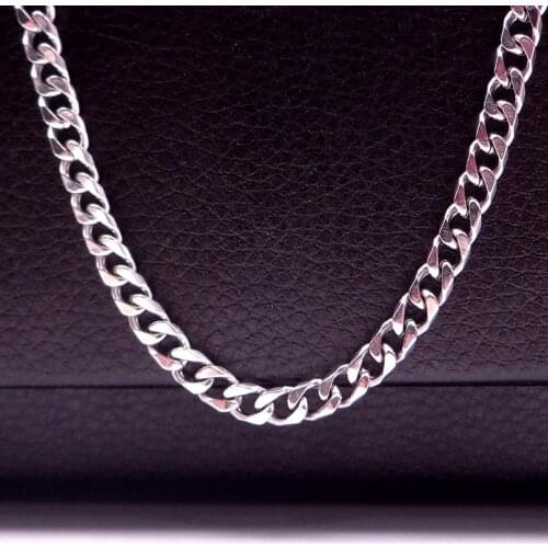 Lot 5pcs 5mm/8mm 18-36'' In bulk Women Mens Jewelry Stainless steel Smooth Curb Link Chain Necklace High Polished