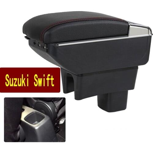 Centre Console Storage Box For Suzuki Swift 2005-2019 Armrest Arm Rest Rotatable Car accessories