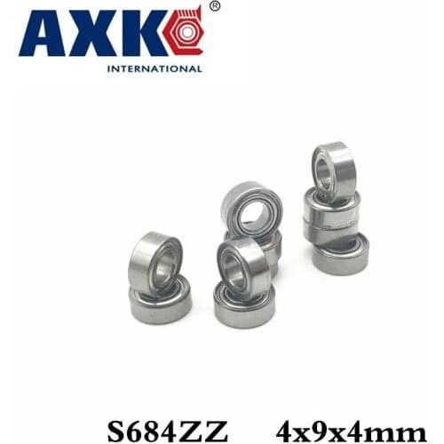 Axk Free Shipping 10 Pcs S684zz S684 Zz Bearings 4x9x4 Mm Stainless Steel Ball Bearings S684zz Ddl-940zz