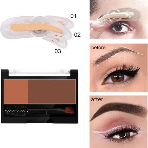 Adjustable Lazy Eyebrow Stamp Waterproof Long Lasting Eyebrow Cream Eye brow Enhancers Smooth Powder Palette Eye brow Pigment