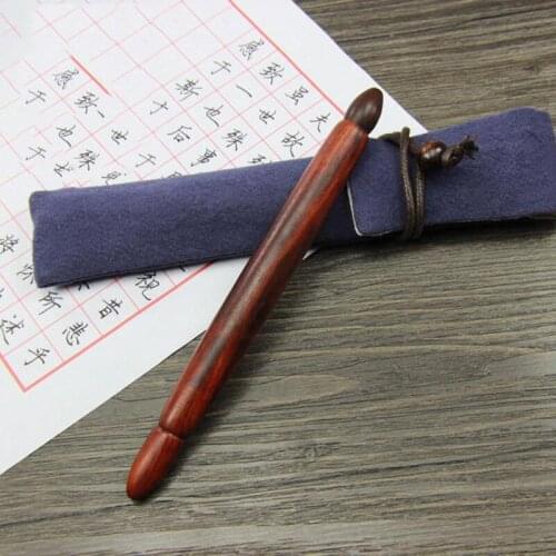 ChinaTraditional Manual Polished Old Rosewood Signature Pen Neutral Color Pen For Business and School as Luxury Gift Set