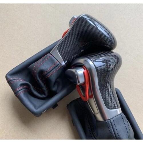 Automatic Carbon fiber Gear Shift Knob Handball Gear Stick Universal for Audi A4L Q5 Q7 A6L A7 A5 2011-2015